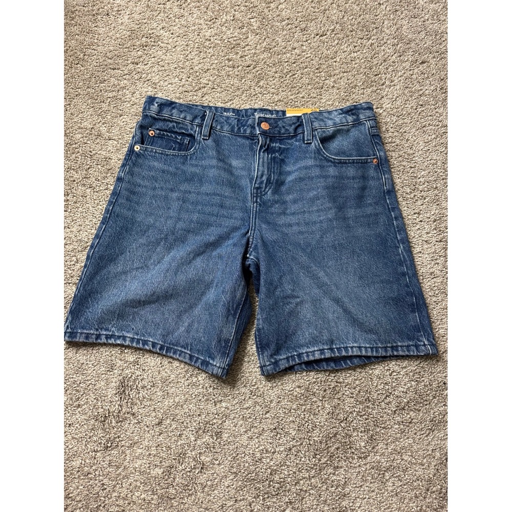 Thereabouts Girls Bermuda Denim Shorts 18.5 Plus 90s Med Wash Adjustable Waist